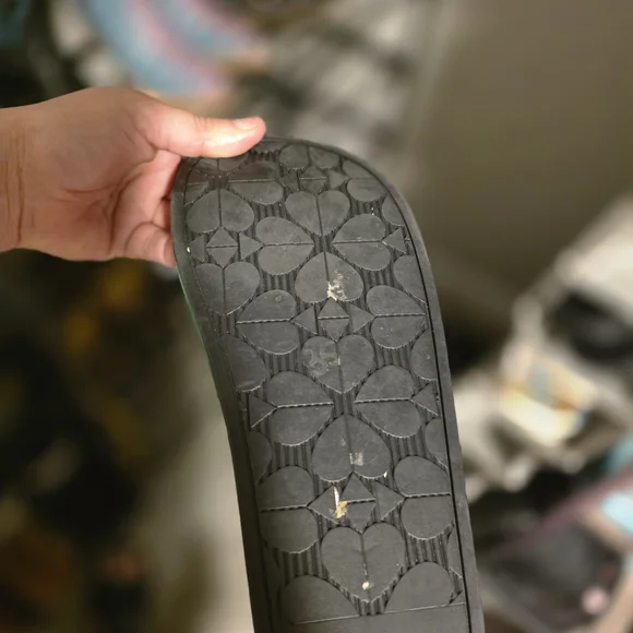 Kate Spade Black and Green Slide Slippers - Picture 2 of 3